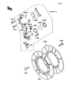 VN750 Передний тормоз