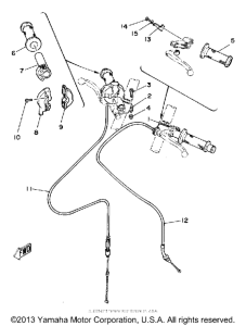 TZ125G Руль -тросы