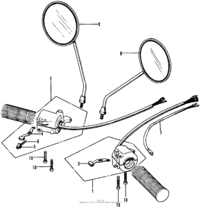 CL70 Turn signal + lighting switch
