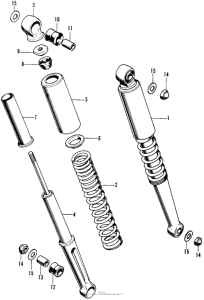 CL70 Rear shock absorber k1-k3