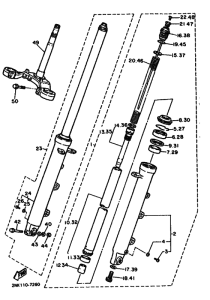 FZR750R FZR750RU Вилка передней оси