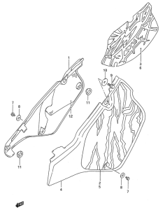 RMX250 Обтекатель задний