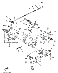 TW200E Stand. footrest