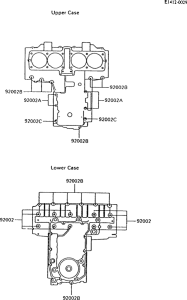 ZX600 Болты крепления картера