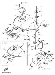 TDR125 Топливный бак