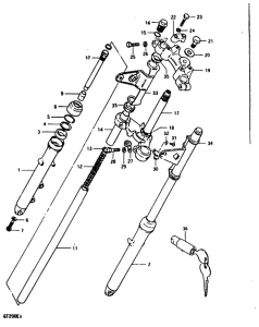 GT200 Вилка передней оси