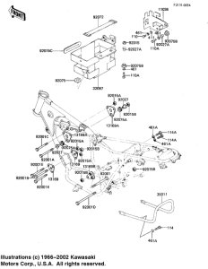 KZ250 Frame fittings / battery case