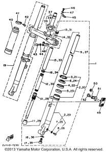 TW200U Передняя вилка