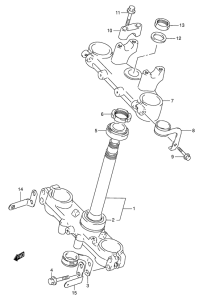 DR-Z250 Траверса нижняя