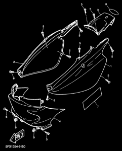 CW50RS Боковые обтекатели