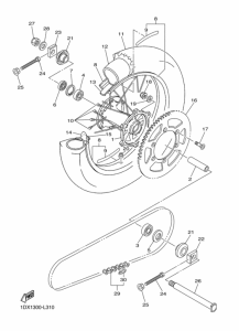 WR450F Rear wheel complete assy