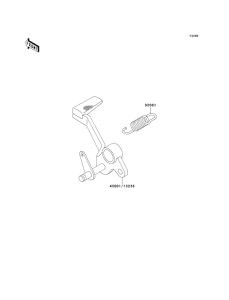 ZX1100 Педаль тормоза