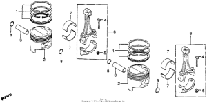 CM400 Piston + connecting rod
