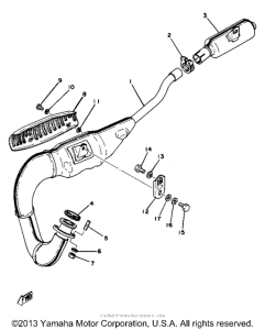 YZ80E Выхлопная система