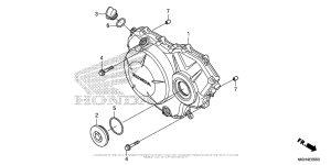 VFR1200X Правая крышка картера