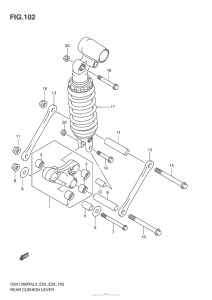 GSX1300R (ABS) Rear Cushion Lever (Gsx1300Ral3 E28)