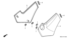 NTV650 Боковая крышка