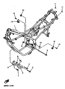 XJ600S XJ600SD Frame comp