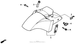VTR250 Front fender 90