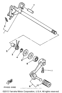 TT225T Вал переключения