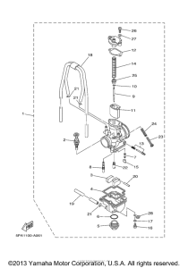 YZ85S Карбюратор