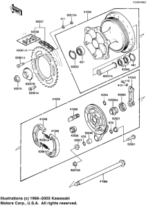  Rear hub / brake / chain