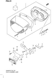 GS500 Задний комбинированный сигнал