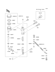 ZR550 Задний торм цилиндр
