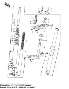 KD125 Вилка передней оси