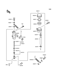 ZX900 Задний торм цилиндр