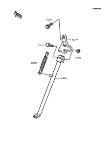 KMX80 Подножка