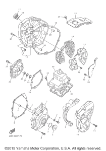 YZF-R1M Крышка картера двигателя