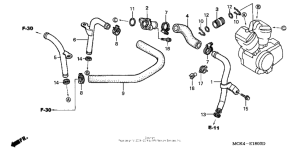 VT1100C2 Патрубки охлаждения