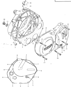 SP400 Crankcase cover ass`y  (v