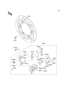 EX500 Передние тормоза