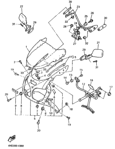 YZF750R Обтекатель 1