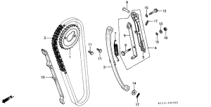 CB125T Цепь грм / натяжное устройство
