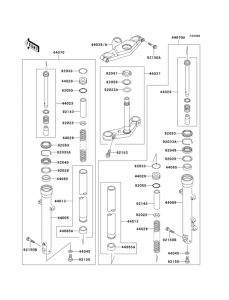 EX500 Вилка передняя