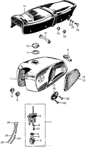 CL175 Cl175 fuel tank + seat