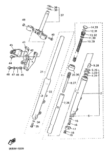 SR500 Передняя вилка