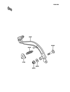 KMX200 Педаль тормоза