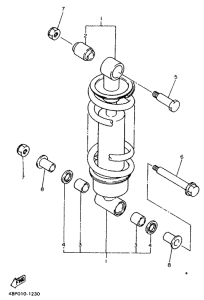 XJ600S Задняя подвеска