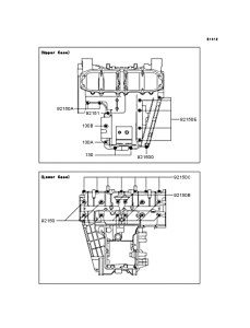 ZX400 Болты крепления картера