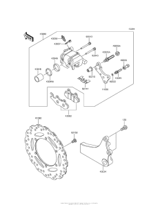 KL650 Задний тормоз