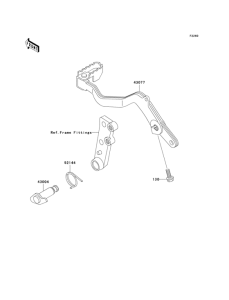 KL650 Педаль тормоза