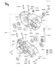 KX500 Картер двигателя