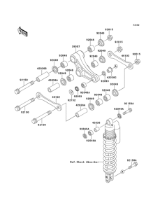 KX100 Задняя подвеска