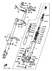 XJ900 Передняя вилка
