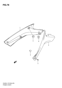 DL650 (ABS) Обтекатель задний