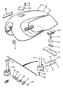 XJ650 Топливный бак